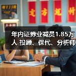 年内证券业减员1.85万人 投顾、保代、分析师逆势增长(图1) 年内证券业减员1.85万人 投顾、保代、分析师逆势增长(图1)