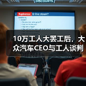 10万工人大罢工后，大众汽车CEO与工人谈判时发生冲突（图3）