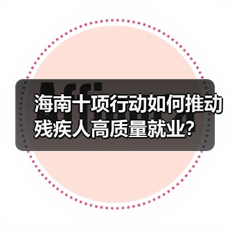 海南十项行动如何推动残疾人高质量就业?(图1) 海南十项行动如何推动残疾人高质量就业?(图1)